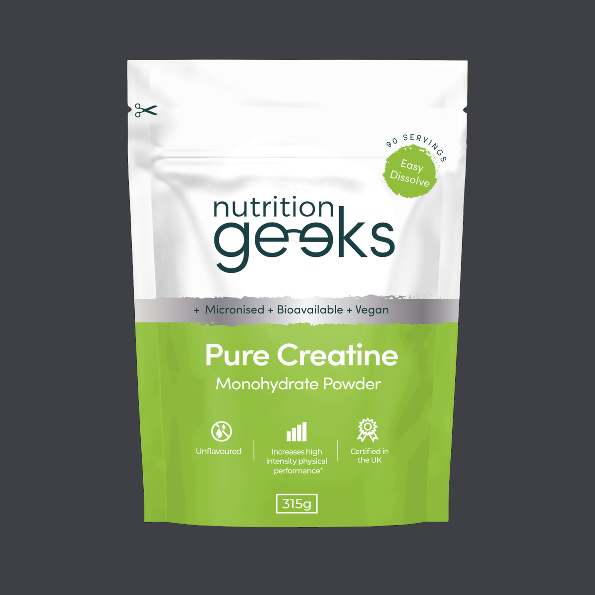Nutrition Geeks Pure Creatine Monohydrate Powder