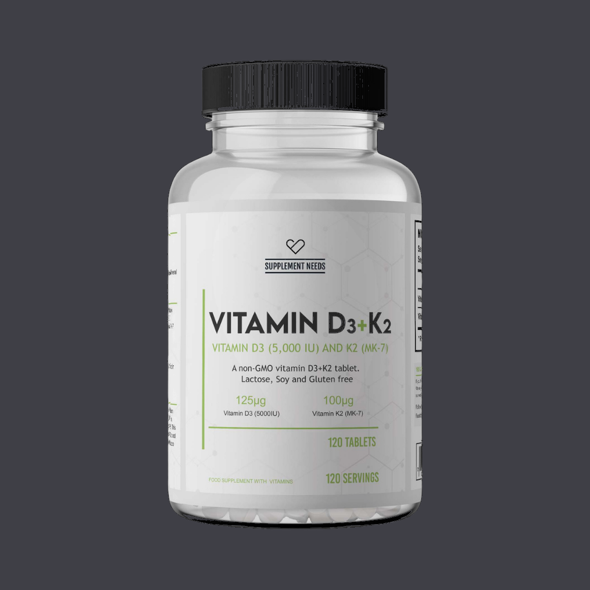 Supplement Needs Vitamin D3 and K2 (MK-7)