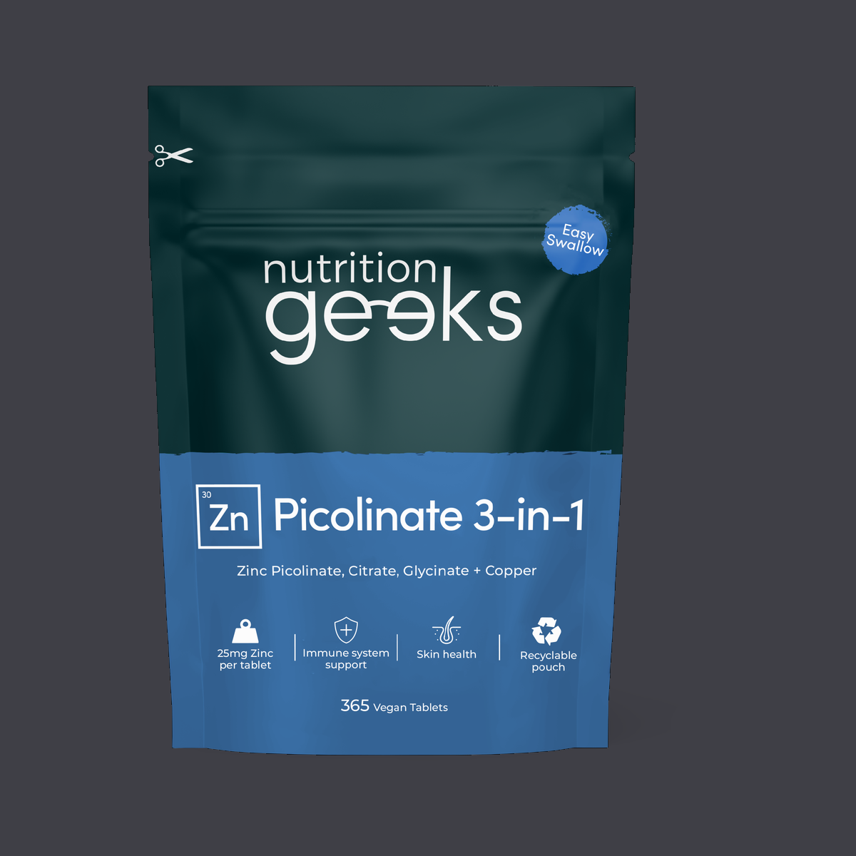 Nutrition Geeks Zinc Picolinate 3-in-1